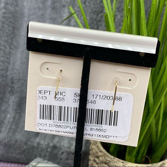 Dillard’s Flower Rhinestone Drop Dangle Earrings Pink Gold - Picture 5 of 9